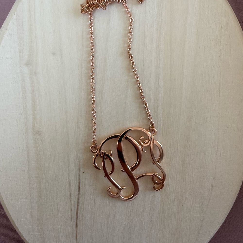 Chic Rose Gold Initial Necklace